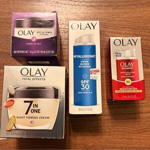 OLAY Skincare Collection - Purple, Blue, Red, and White